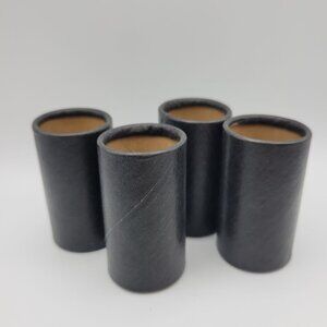 Parcheesi Replacement Shaker Cups 1989 4 Pieces Small Black Cardboard